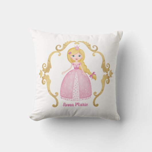 Meisje PrinsesGooi Kussen (Voorkant)