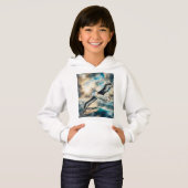 Meisje Pullover Hoodie Albatross Print (Voorkant volledig)