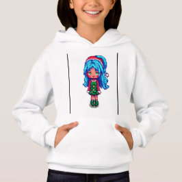 Meisje pullover Hoodie Bleu haar meisje
