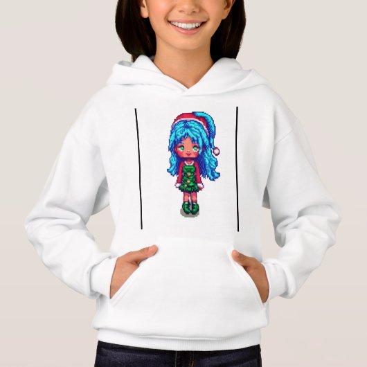 Meisje pullover Hoodie Bleu haar meisje (Voorkant)