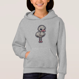 Meisje Pullover Hoodie met Schattigee struisvogel