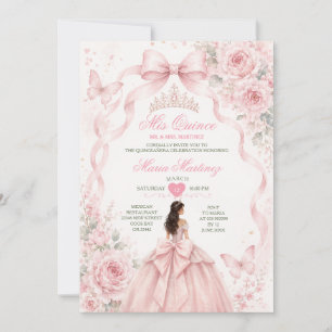 Meisje Quinceañera Roze Roze 15 Jaar Prinses Jurk Kaart