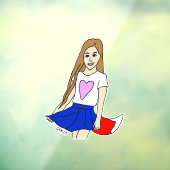 meisje raamsticker (Vel 3)