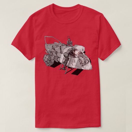 Meisje repareren van een Moebius auto T-shirt (Design voorkant)