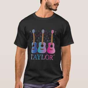 Meisje Retro Taylor Voornaam Gepersonaliseerde Gro T-shirt