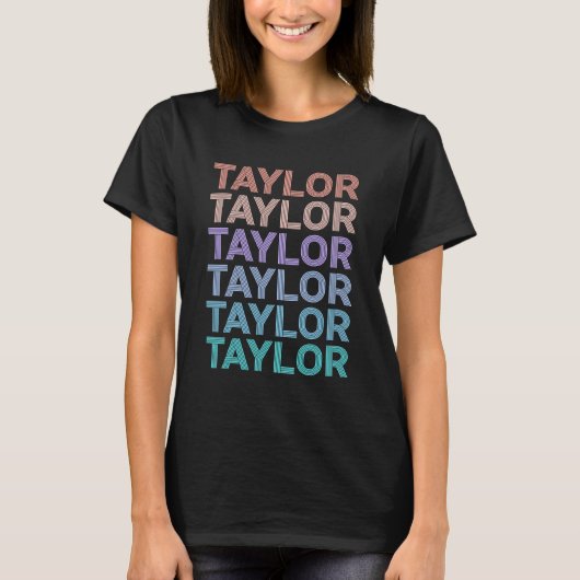 Meisje Retro TAYLOR Voornaam Swift T-shirt (Voorkant)