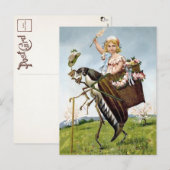  meisje rijden insecten Briefkaart (Voorkant / Achterkant)