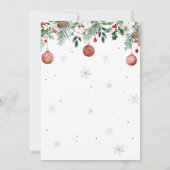 Meisje Rode Kerstman Baby shower Kaart (Achterkant)