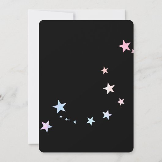 Meisje Roller Schaatsen Zwart & Neon Verjaardagsfe Kaart (Achterkant)