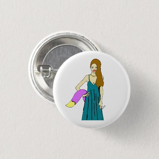 meisje ronde button 3,2 cm (Voorkant /achterkant)