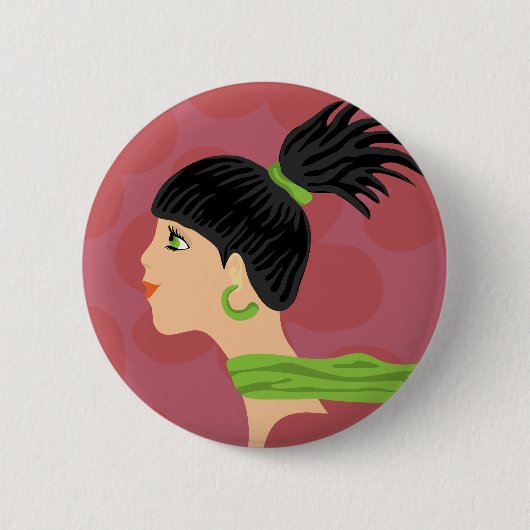 meisje ronde button 5,7 cm (Voorkant)