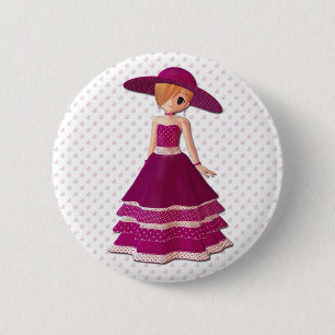 meisje ronde button 5,7 cm