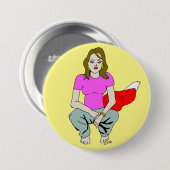 meisje ronde button 7,6 cm (Voorkant /achterkant)