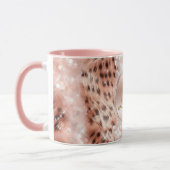  Meisje Roos Goud Leopard Bokeh Mok (Links)