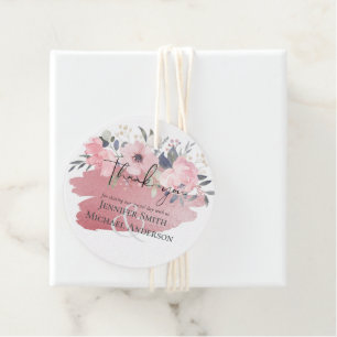 meisje Rosegold Floral Glam Wedding Bedankjes Labels