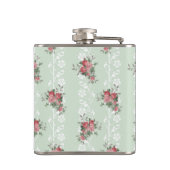  Meisje Roze Bloemen Heupfles (Achterkant)