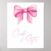 MEISJE ROZE BOOG KAARTEN EN GESCHENKEN POSTER (Voorkant)