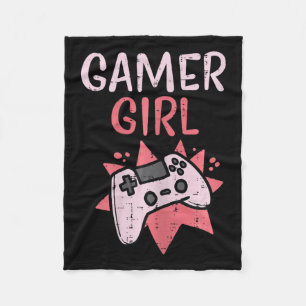 Meisje Roze Game Controller Schattigee Video Gamin Fleece Deken