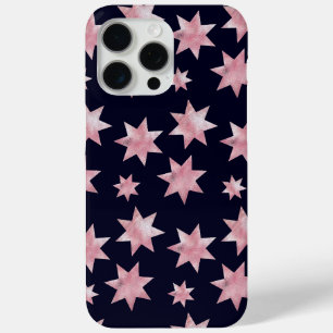 Meisje roze glam sterren op nacht blauwe hemel iPhone 15 pro max hoesje