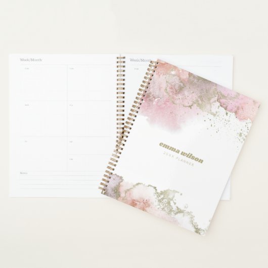 Meisje Roze & Goud Abstracte Planner (Display)