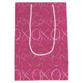  Meisje Roze Goud Glam XOXO Medium Cadeauzakje (Achterkant)
