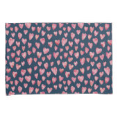 Meisje roze liefde hart patroon kussensloop (Voorkant-Rechts)