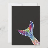 Meisje Roze Paarse Marine Zeemeermin Staart Zwemba Kaart (Achterkant)