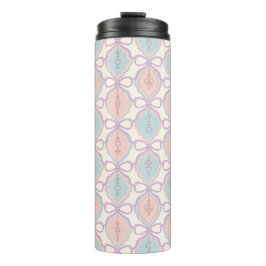 Meisje Roze Pastel Blauw Cute Strik Thermosbeker