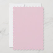 Meisje Roze Strik Baby Shower Kaart (Achterkant)