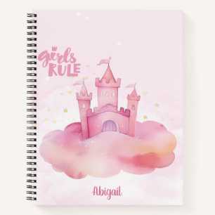 Meisje Rule Palace op de Pink Cloud aanpasbaar Notitieboek