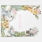 Meisje Safari Deken (Voorkant (Horizontaal))