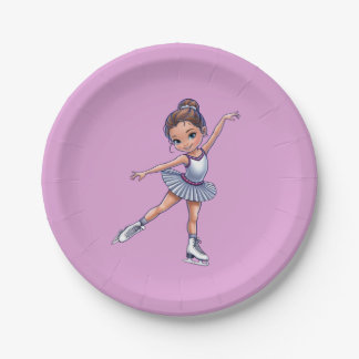 Meisje schaatsen verjaardagsfeestje Bord