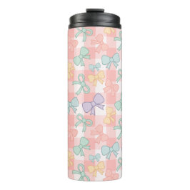 Meisje Schattig Lint Naam Gingham Thermosbeker