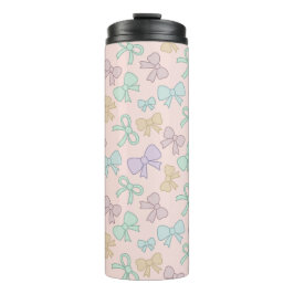 Meisje Schattig Lint Naam Pastel Thermosbeker