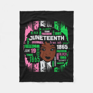 Meisje Schattig Ook bekend als Juneteenth T-shirt Fleece Deken