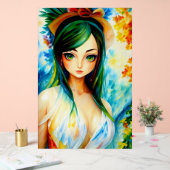 meisje schilderij acryl bord (Huwelijk)