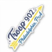 Meisje Scout Troop Vinyl Sticker (Voorkant)