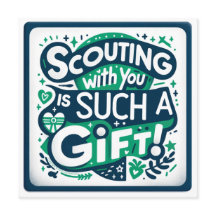Meisje Scouting met jou is zo'n cadeau platte kar