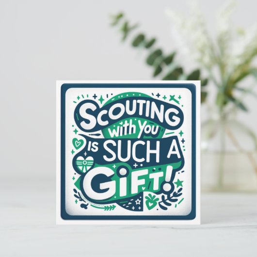 Meisje Scouting met jou is zo'n cadeau platte kar Programma (Staand voorkant)