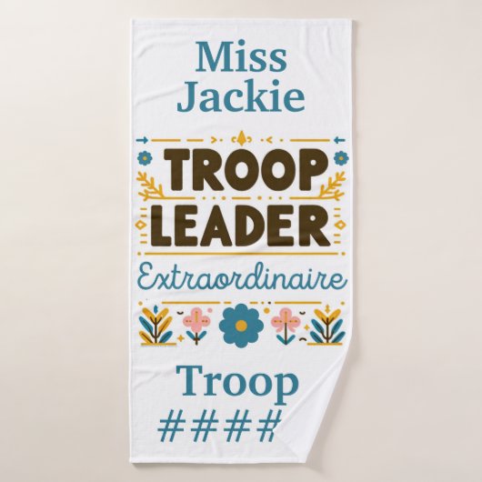 Meisje Scouting Troop Leader Buitengewone Handdoek (Badhanddoek)
