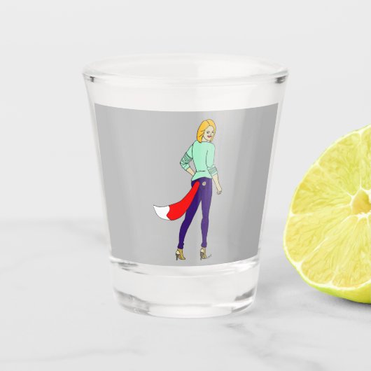 meisje shot glas (Voorkant)