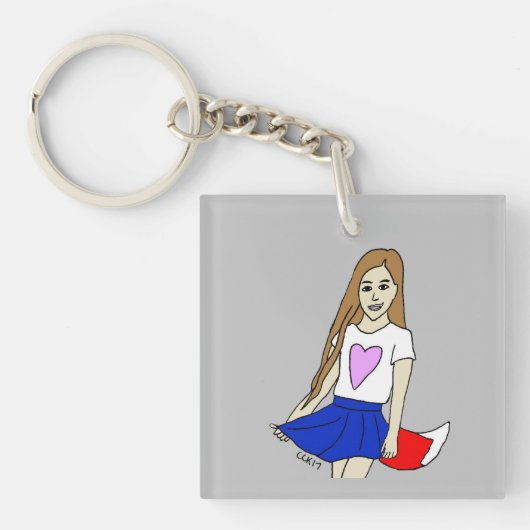 meisje sleutelhanger (voorkant)