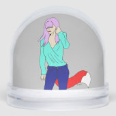 meisje sneeuwbol (Voorkant)