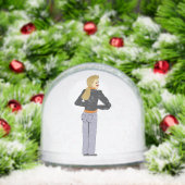 meisje sneeuwbol (Kerstmis)