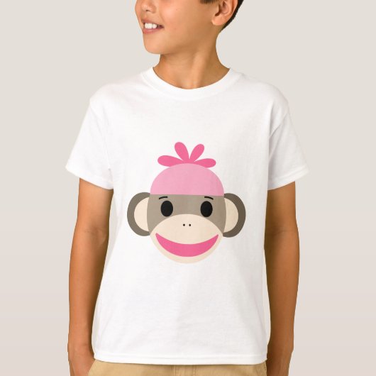 meisje sock aap t-shirt (Voorkant)