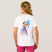 Meisje speelt viool t-shirt (Achterkant volledig)