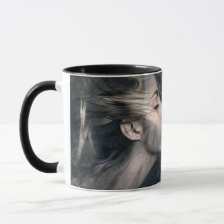 Meisje Spiegel Kus Glimlach Haar Eye Twin Fantasy Mok