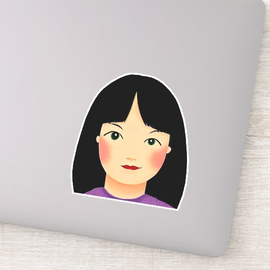 Meisje Sticker (Detail)