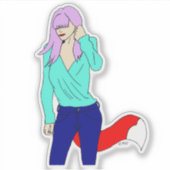 meisje sticker (Voorkant)