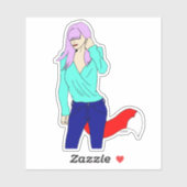 meisje sticker (Vel)